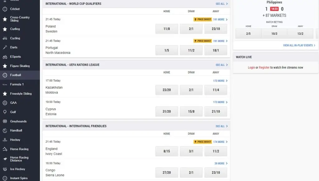 Ladbrokes soccer