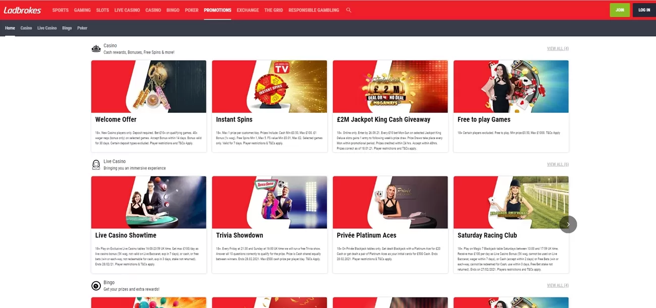 Ladbrokes bonus and promo