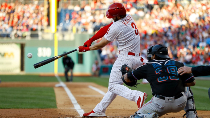 Marlins Phillies Baseball, Philadelphia, USA - 27 Apr 2019