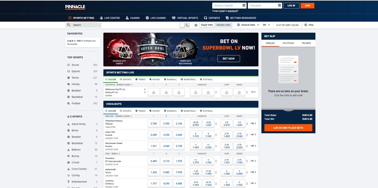 Pinnacle bookmaker review