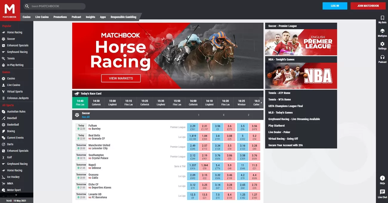 Matchbook Bookmaker Review