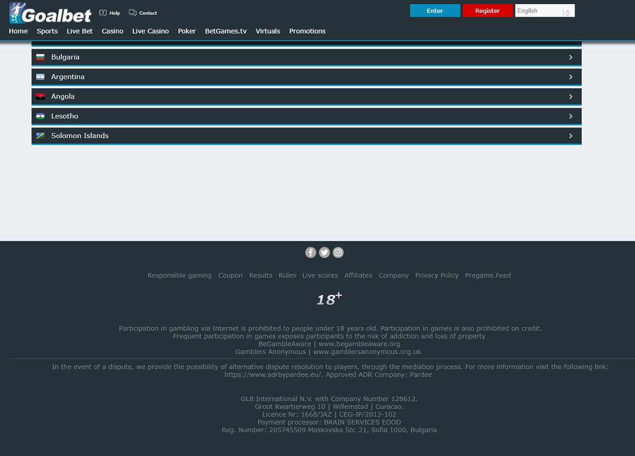 a site footer
