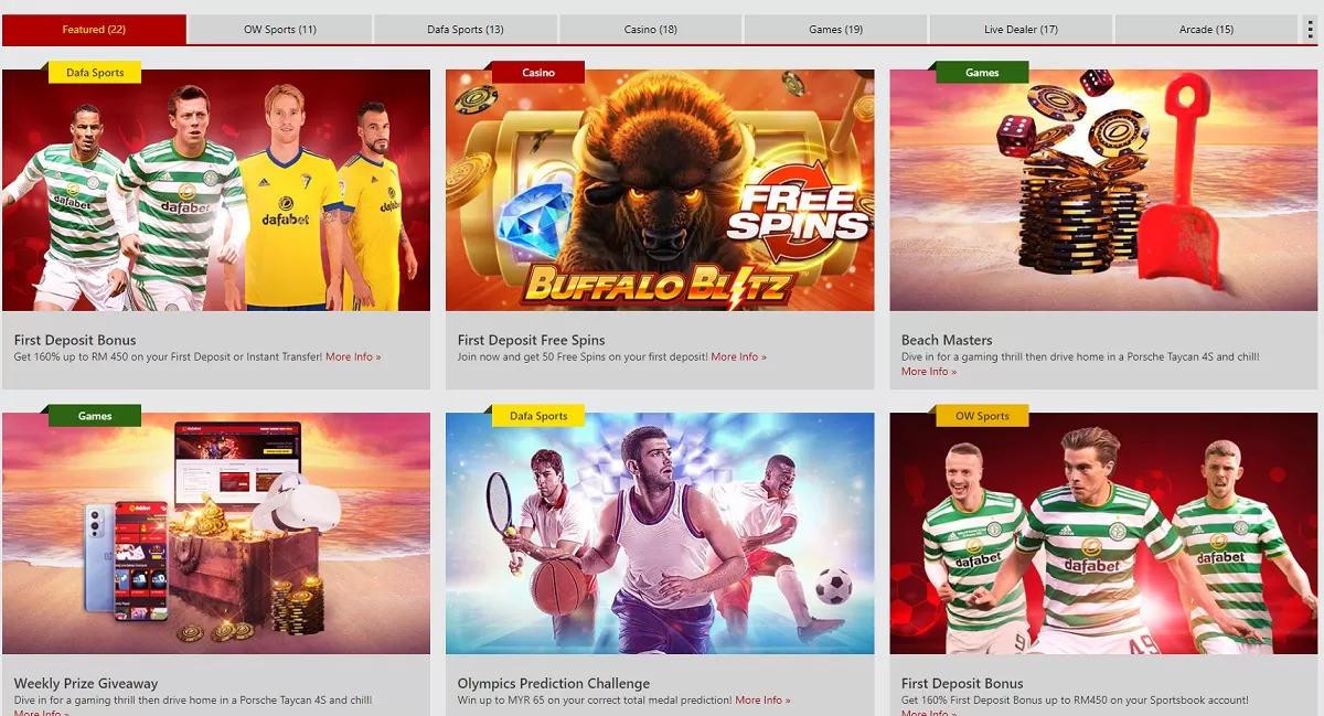 dafabet promotions and bonuses