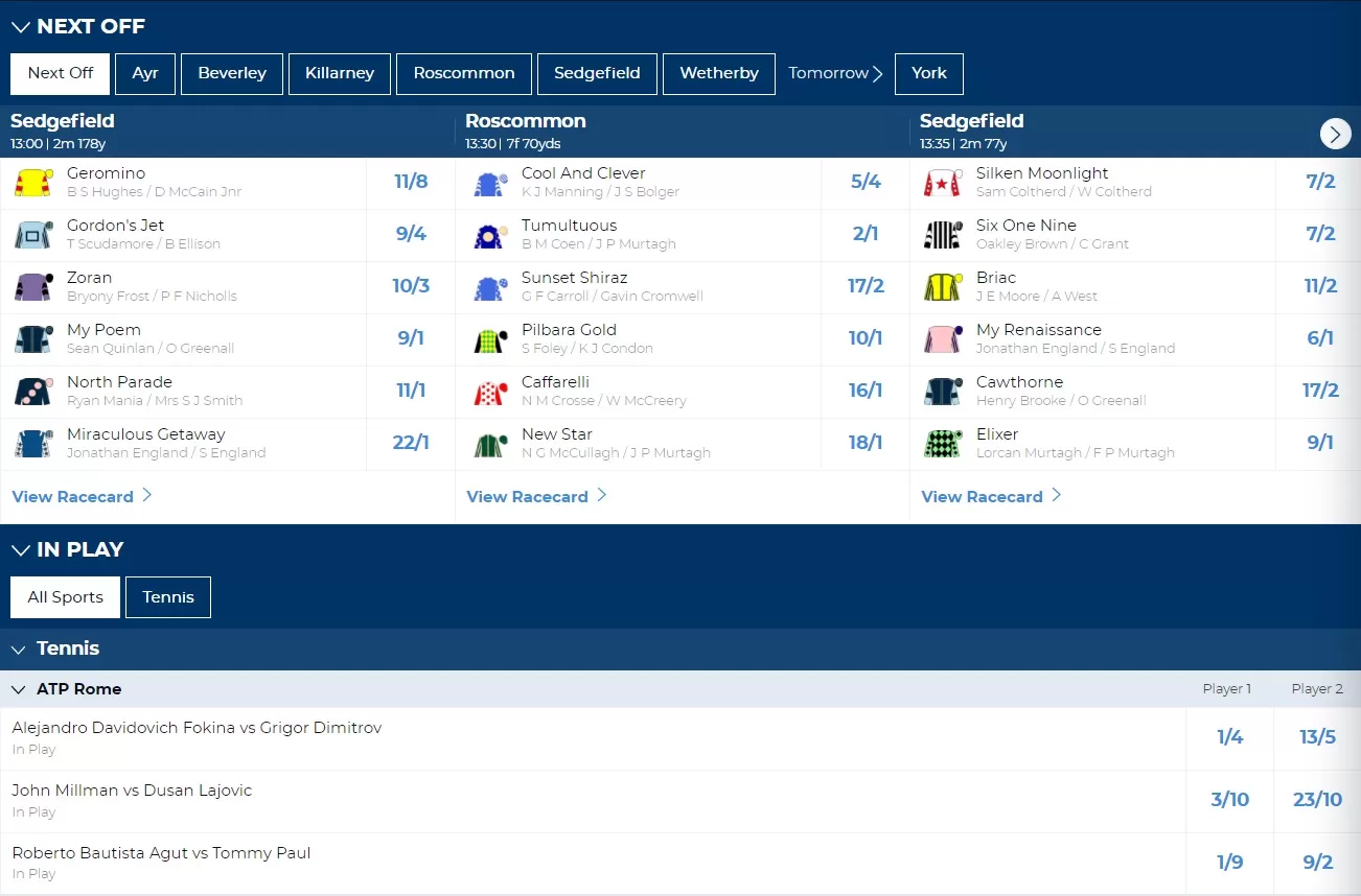 McBookie official site
