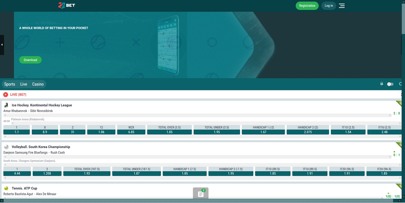 22bet betting site review