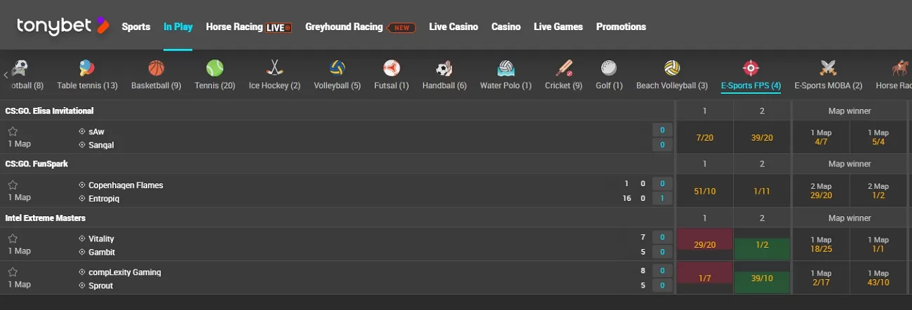 Tonybet esports