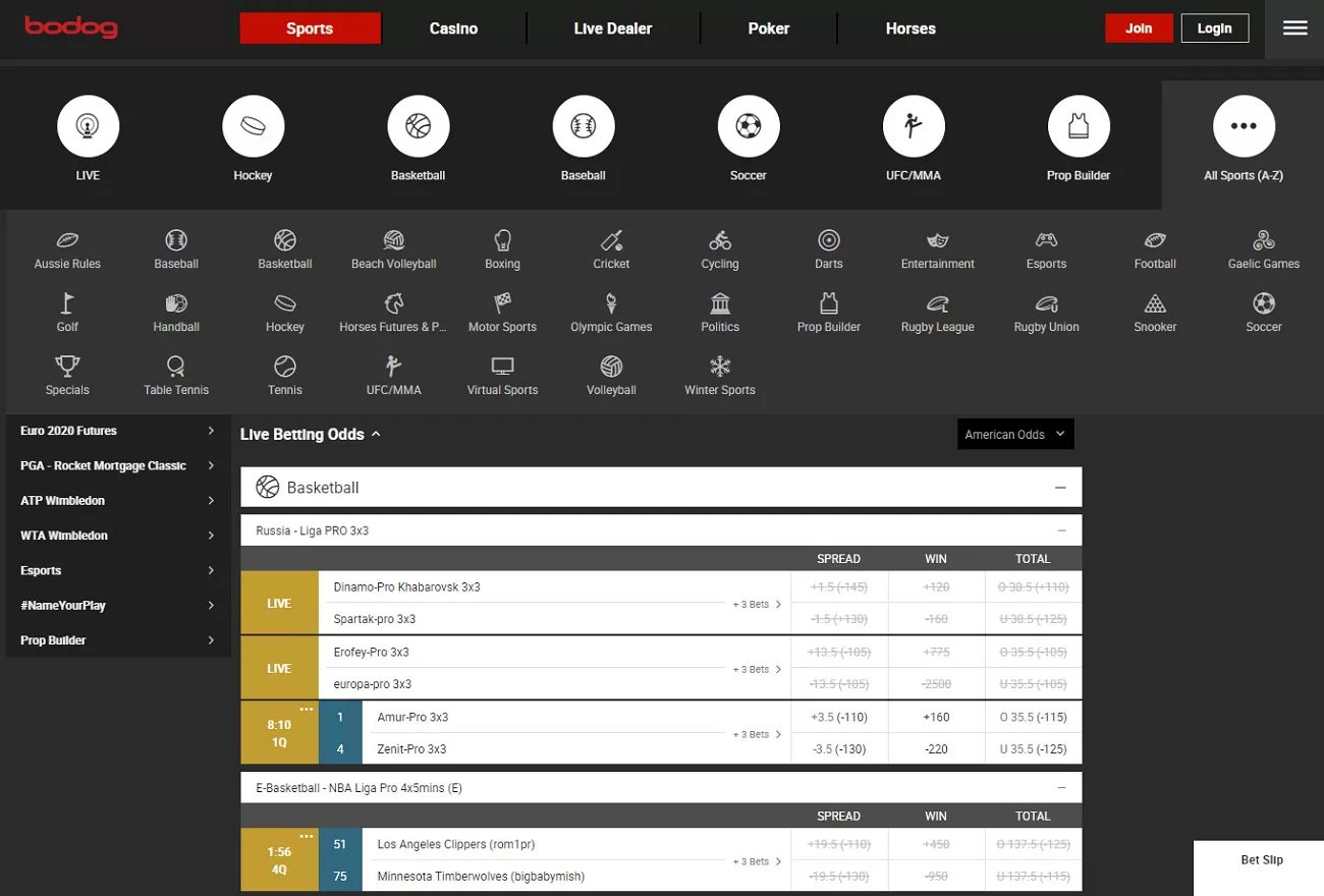 Bodog sports betting