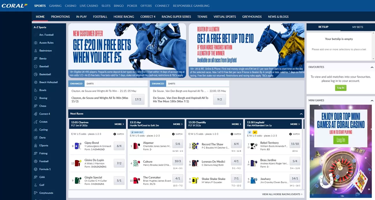 Home page website Coral