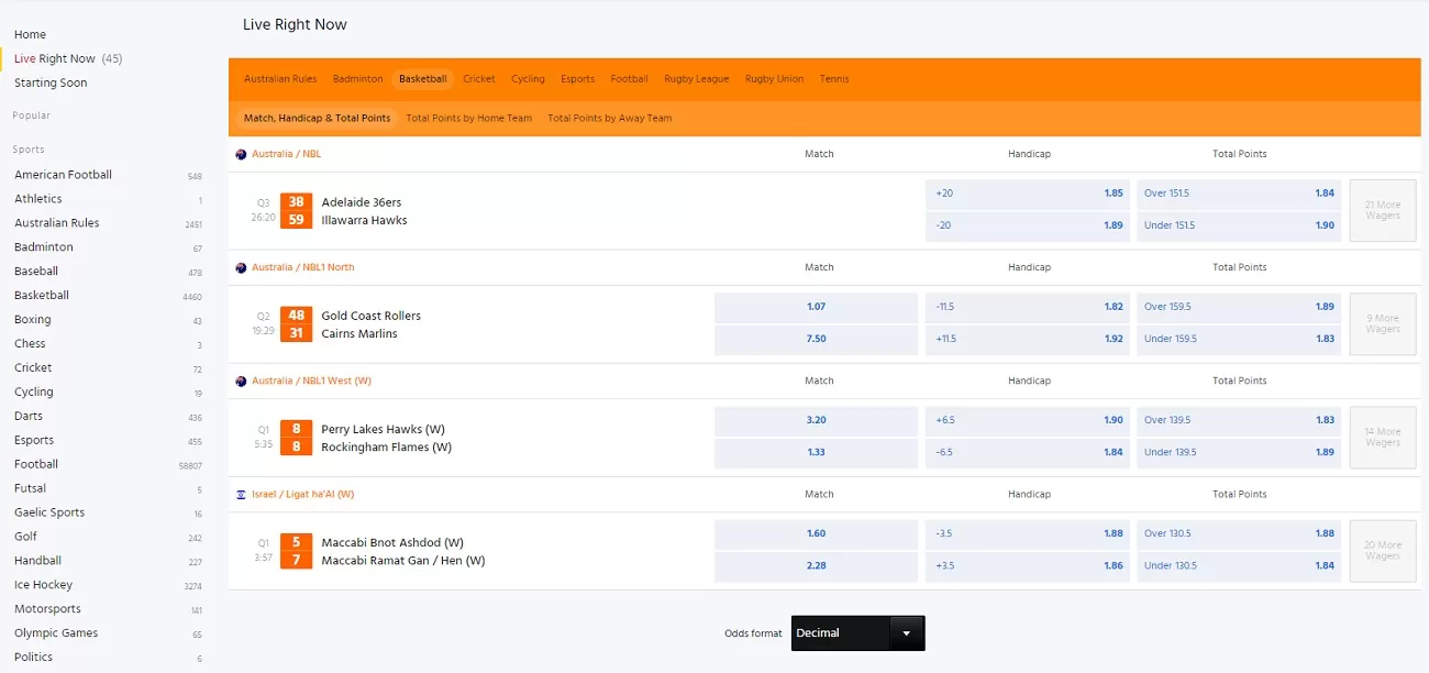 Live bet at Expekt