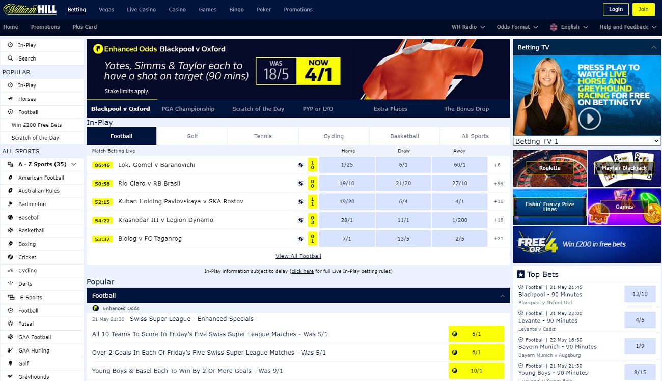 William Hill official website