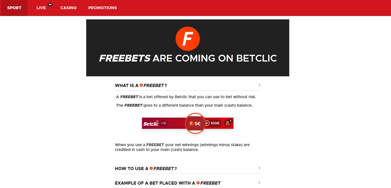 Bonus money Betclic
