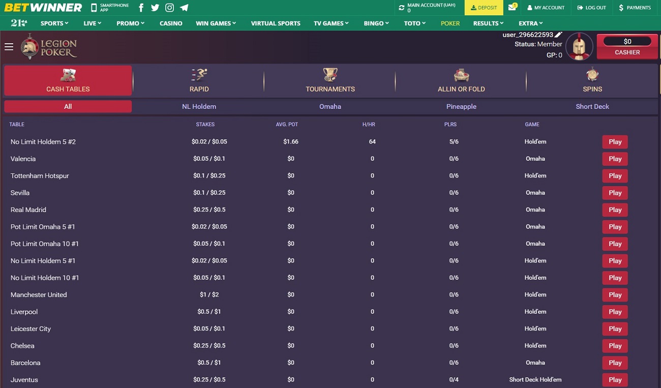 Poker betting