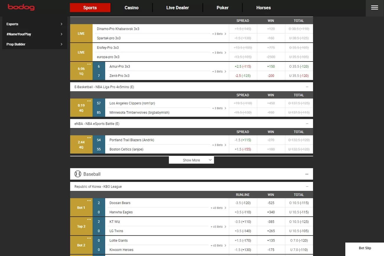live betting