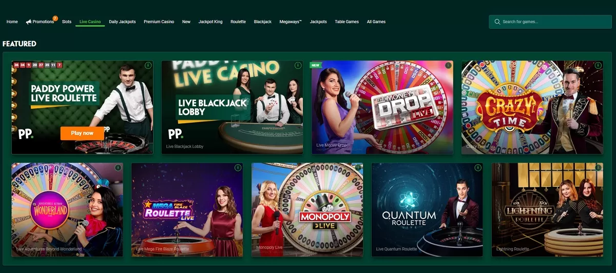 Pady Power Casino Games