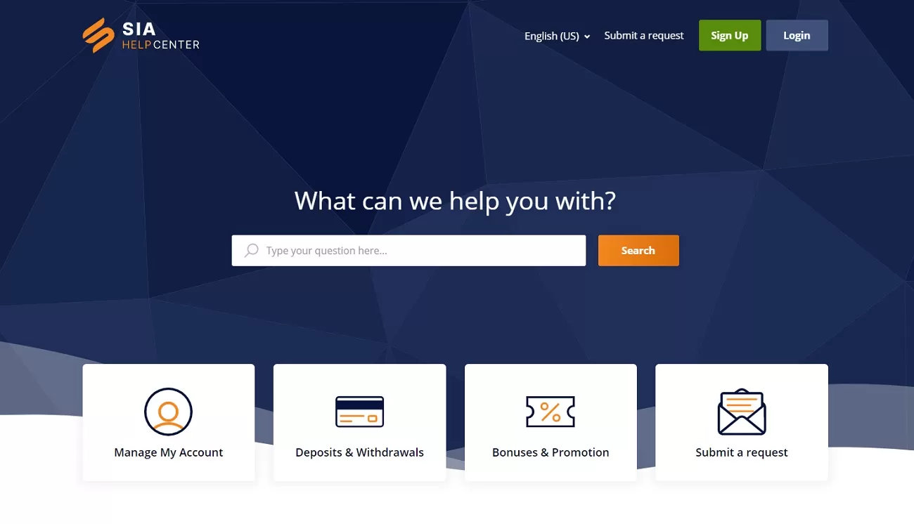 Help centr - support SportsInteraction