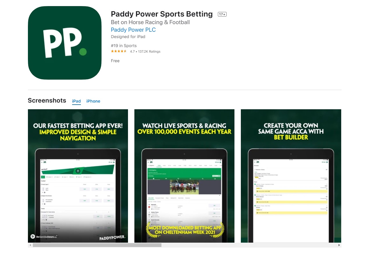 Paddy Power apps