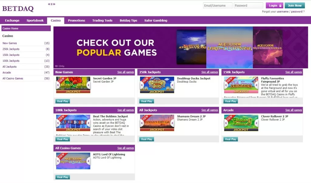 Betdaq casino