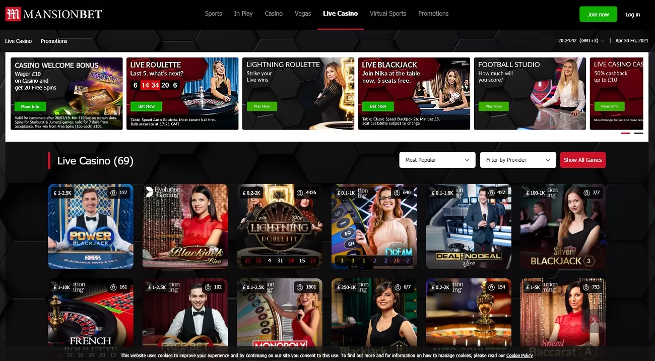 live dealer Casino