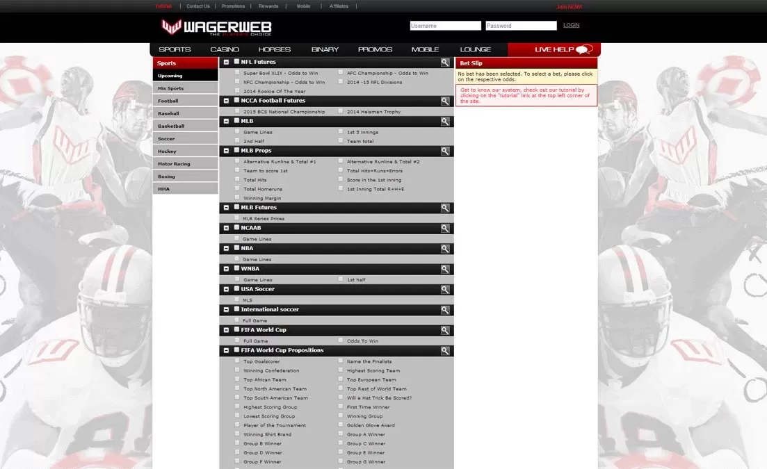 Betting at Wagerweb eu