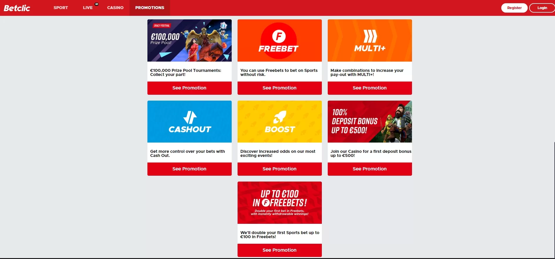 Betclic bonus and promotions
