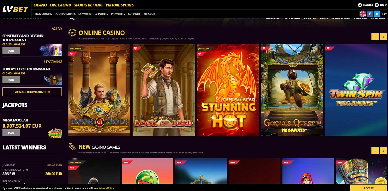 LV Bets Casino Page