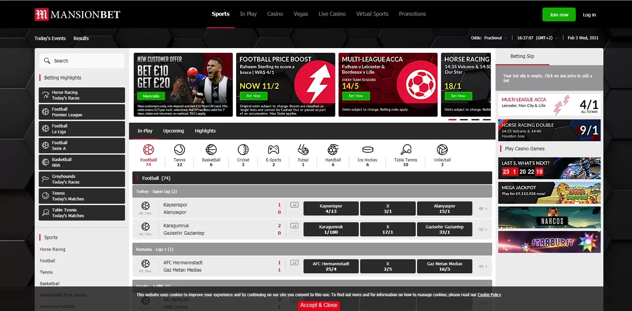 Mansionbet betting site review