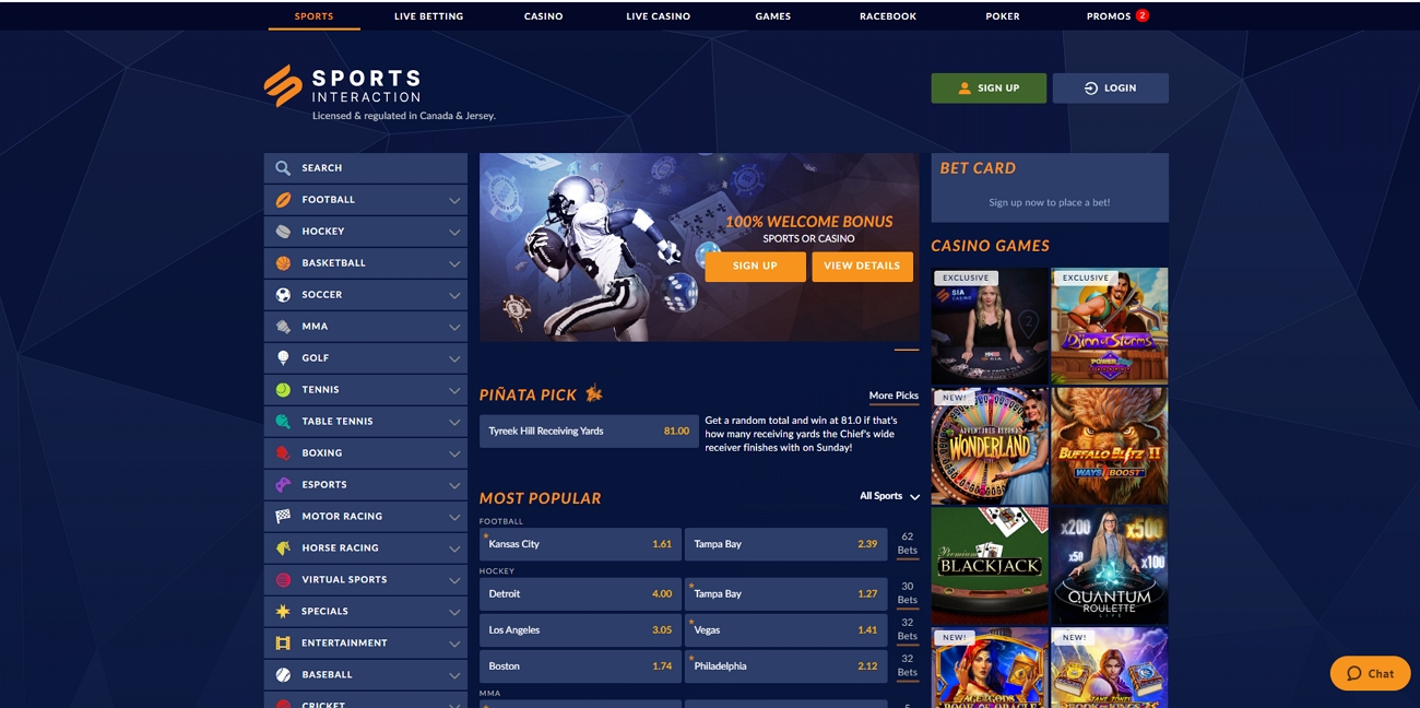 Sportsinteraction betting site review