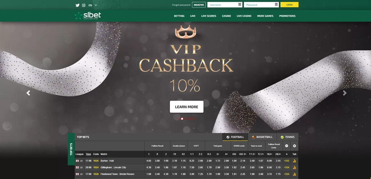Slbet bookmaker review