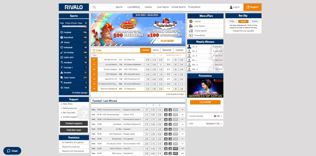Rivalo betting site review