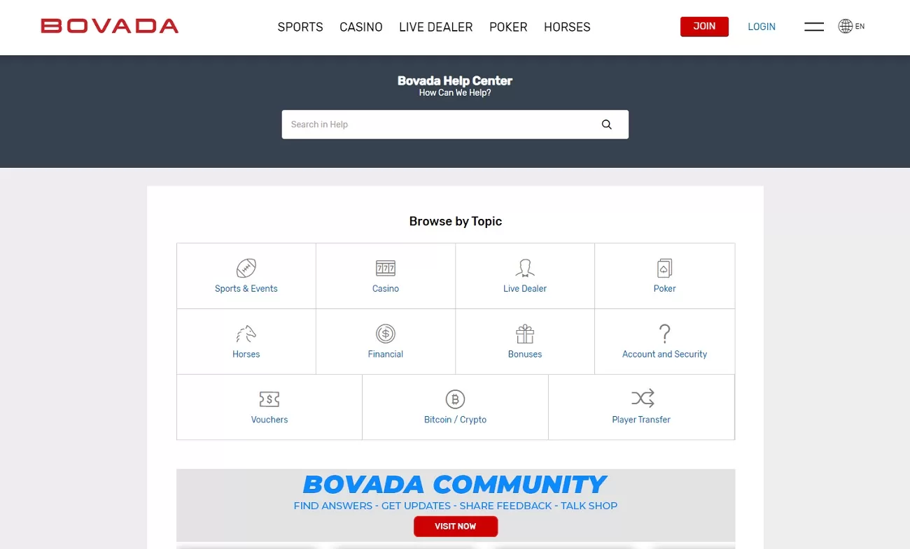 Bovada Customer Service