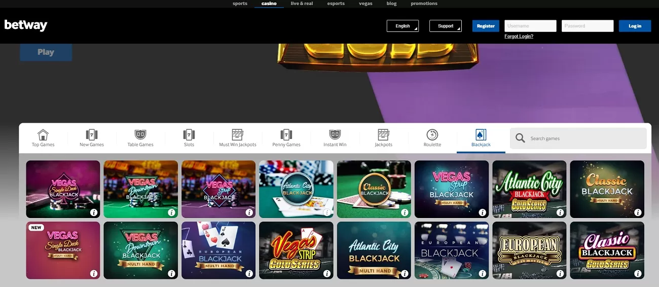 Betway casino online