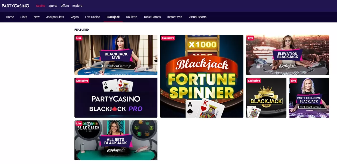 online casino black jack