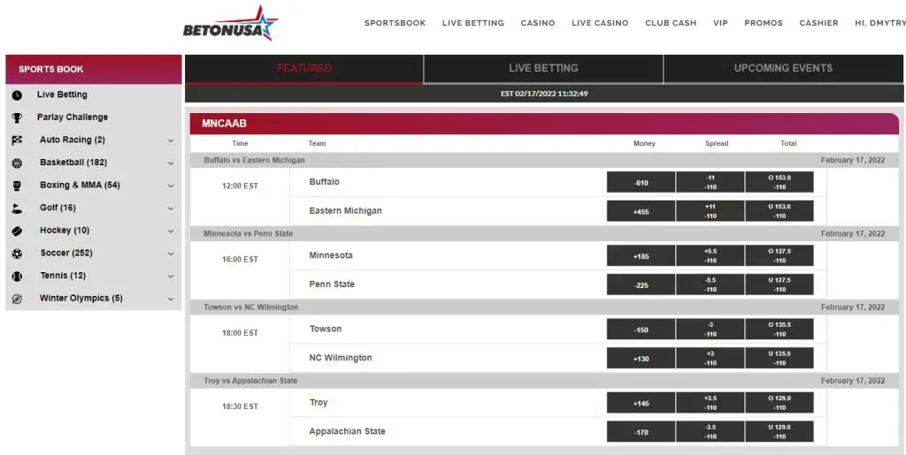 Odds betonusa