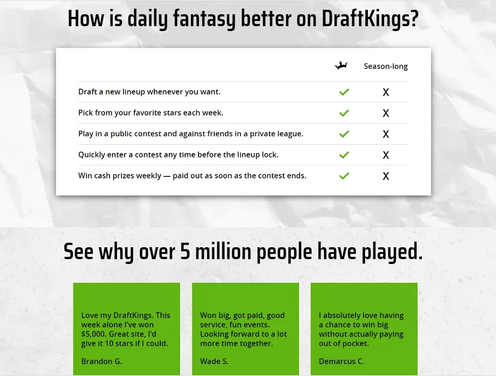 Draft Kings fantasy sports