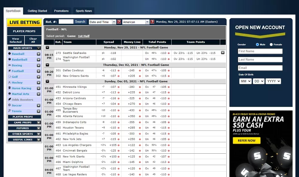 Sports betting.ag betting line