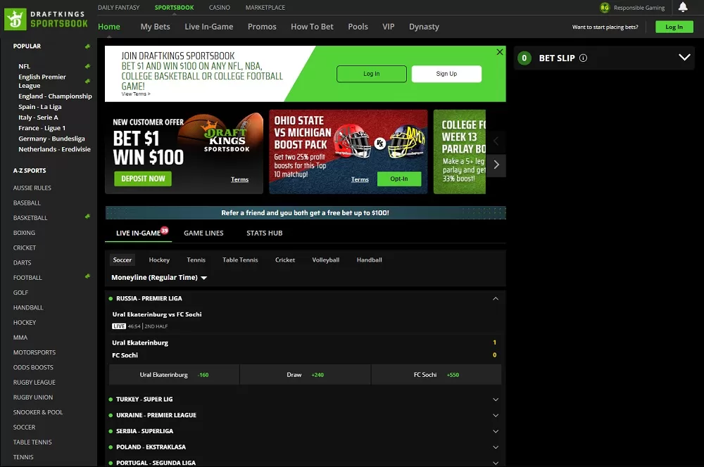 Draft Kings betting