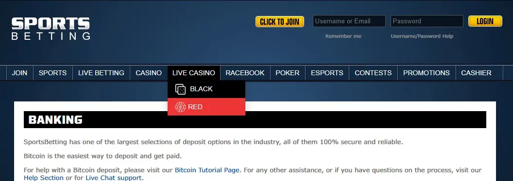 SportsBetting.ag Site Experience