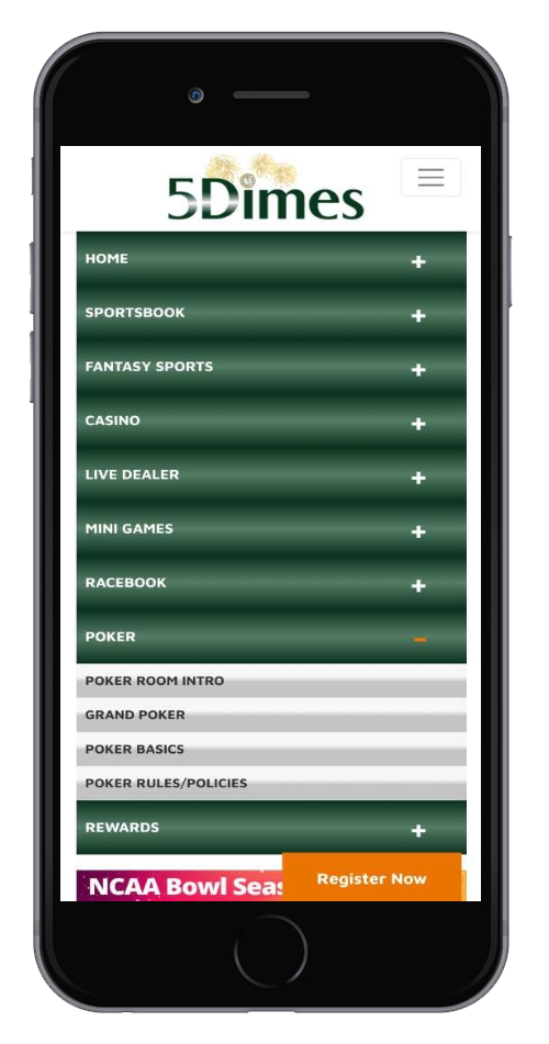 5dimes poker app