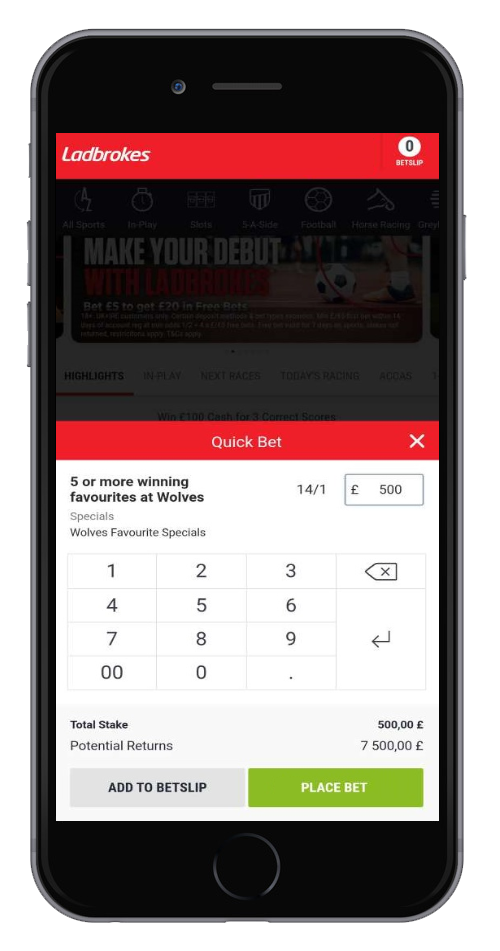 Ladbrokes app betslip