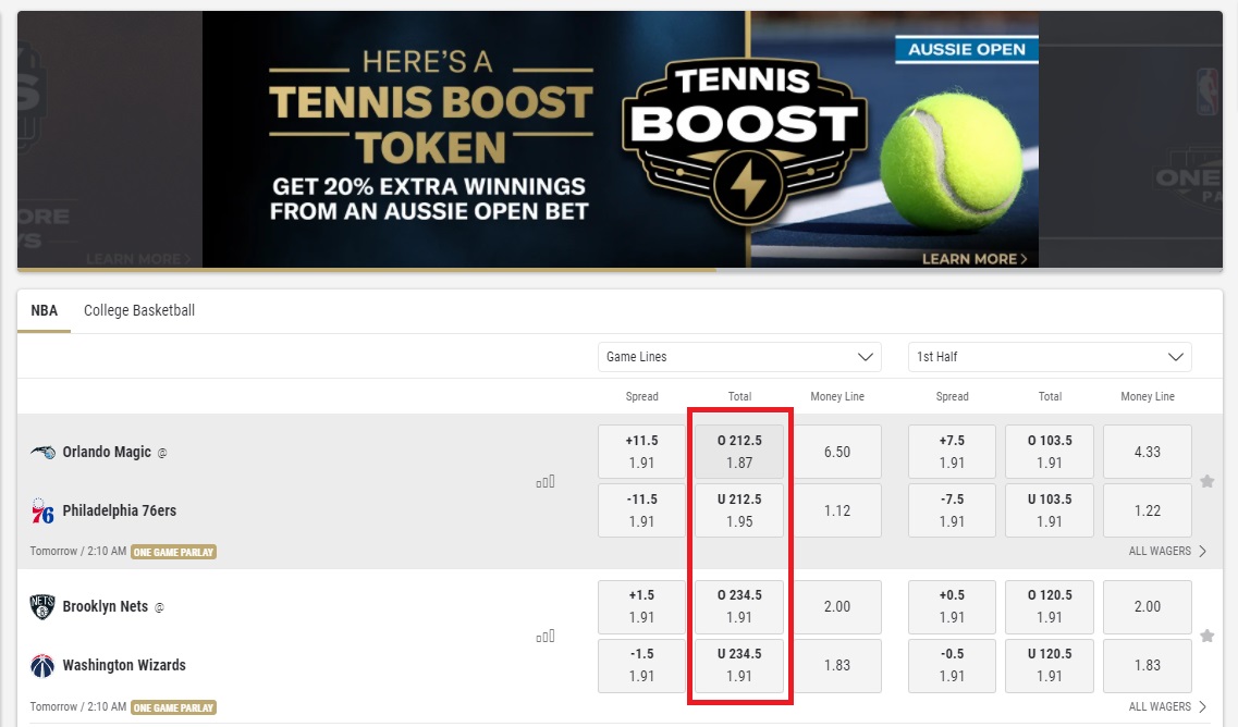 What does 2 mean in Sports Betting Spread betting details