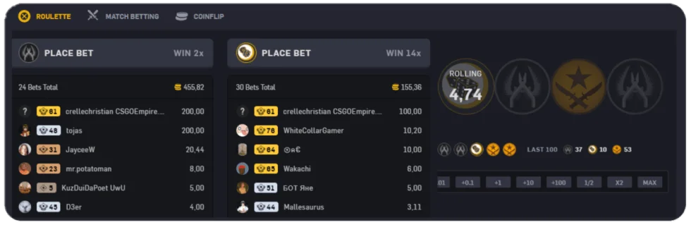 CS:GO CASINO GAMES