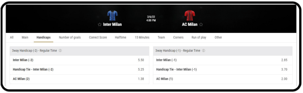 Serie A Handicap Betting