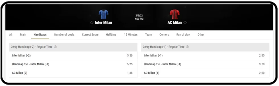 Serie A Handicap Betting
