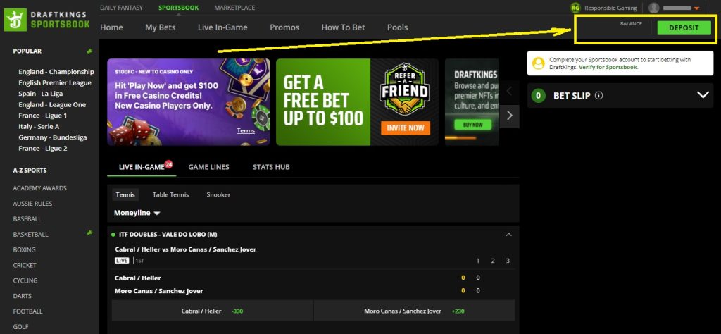 How to withdraw money from DraftKings