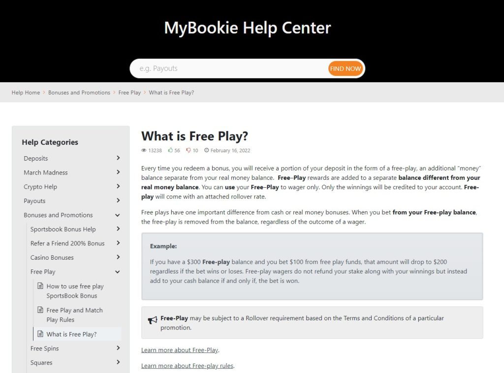 How to Use Free Play on MyBookie