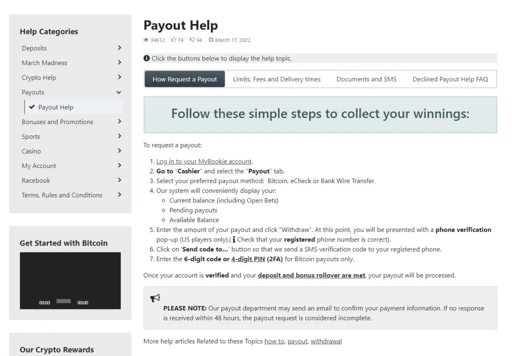 How Long Does MyBookie Take to Payout?