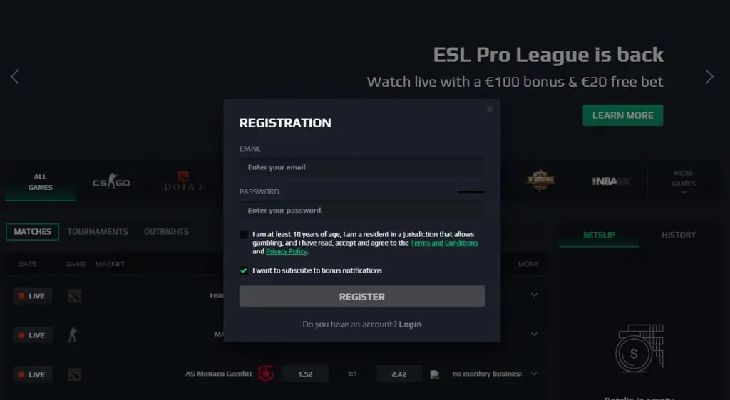 Loot Bet Account Registration
