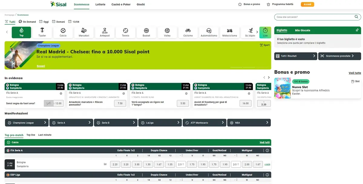 Sisal Betting Review