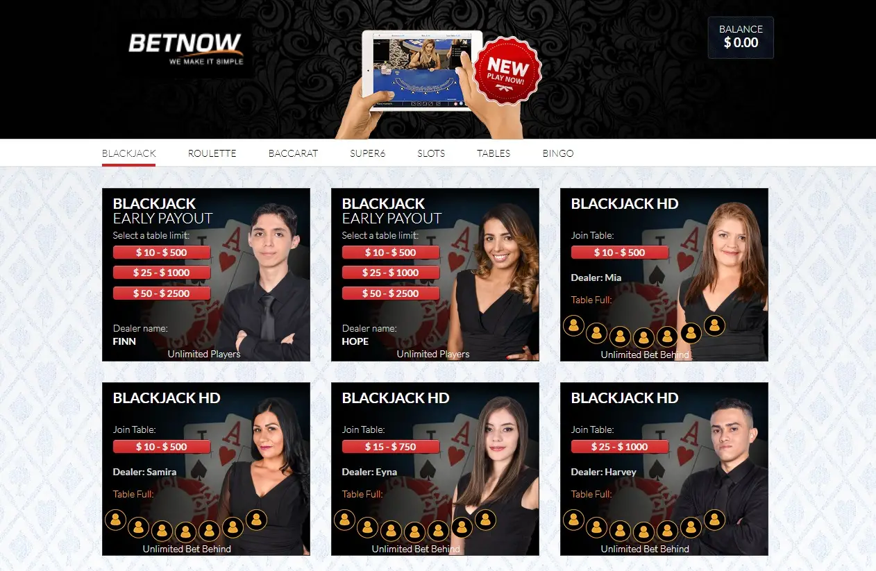 betnow live casino
