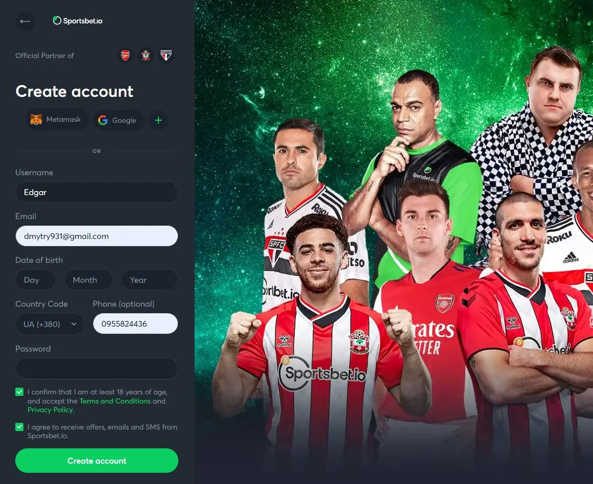 registration at sportsbet io